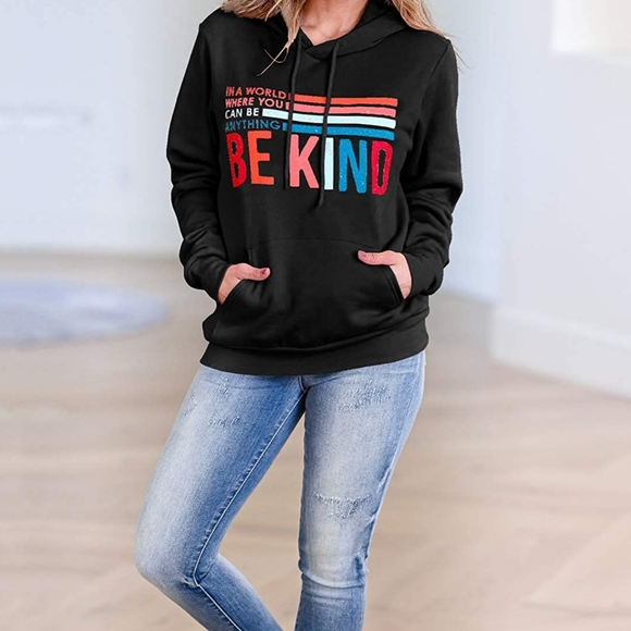 Womens Lightweight Long Sleeve Hoodie Sweatshirt - Picture 1 of 5
